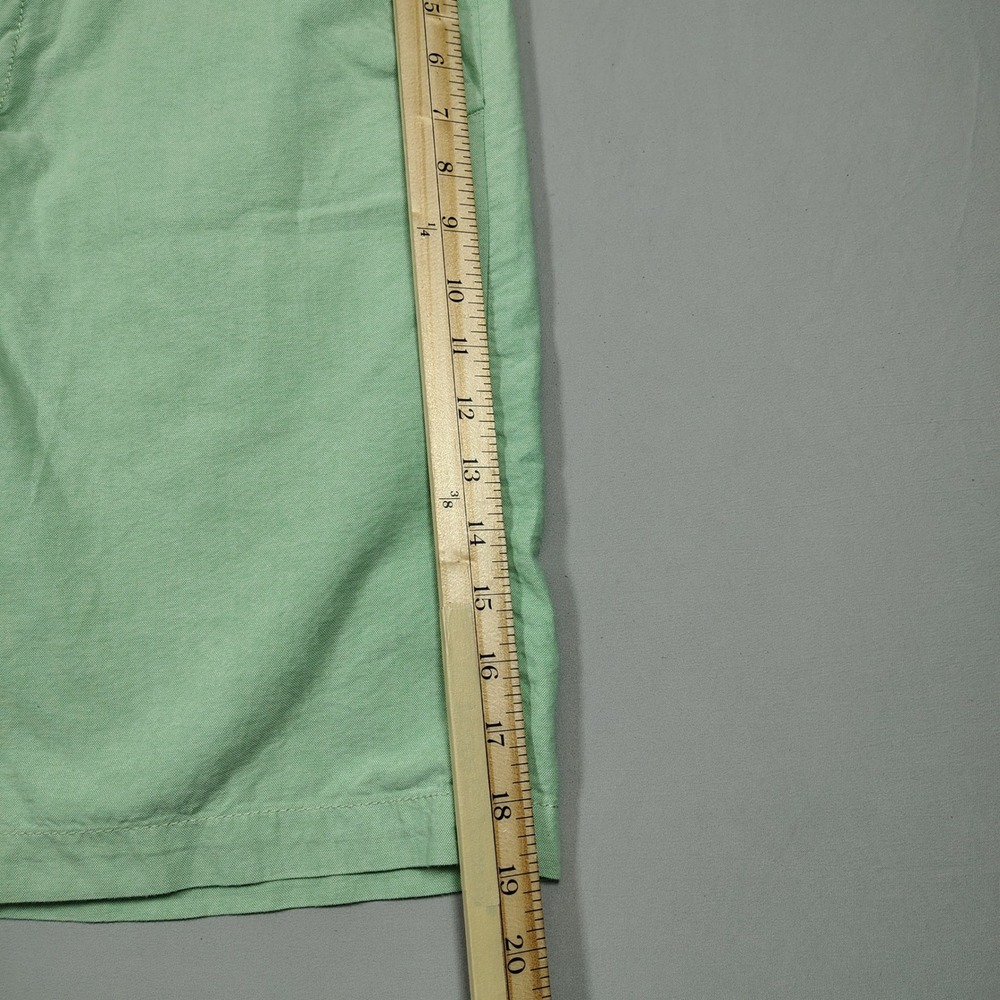 IZOD Shorts Mens 32 Green Flat Front Solid Cotton 45SH126317 - Picture 10 of 12